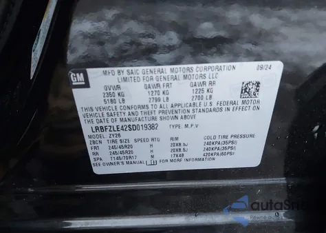 2025 Buick Envision Sport Touring Awd z USA, uszkodzony, nr VIN LRBFZLE42SD019382